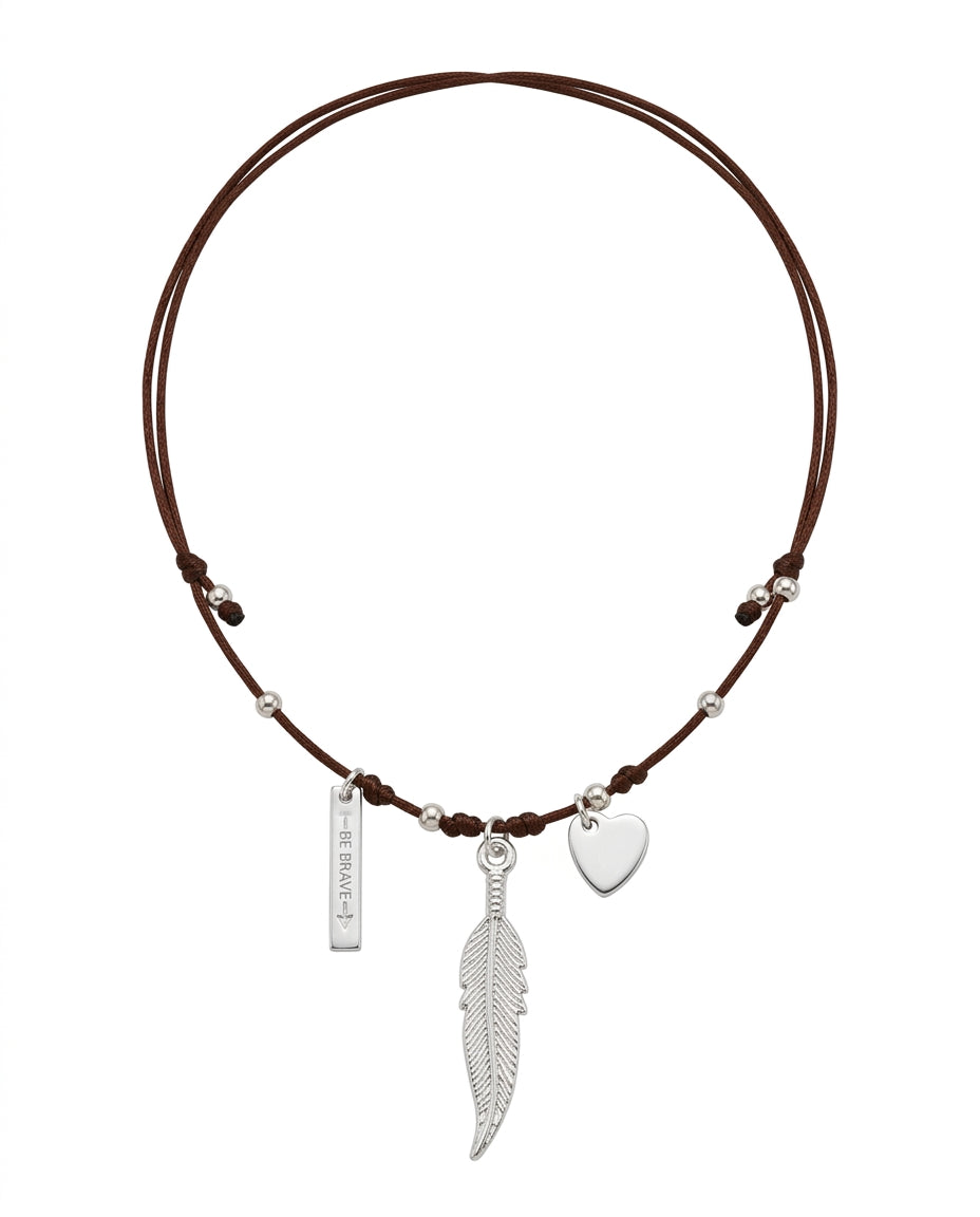 Collar Pluma Charms