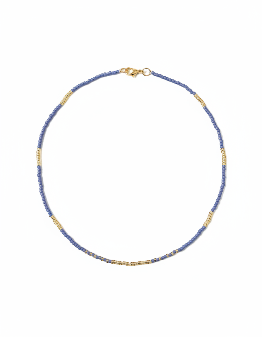 Collar Mostacillas Azul