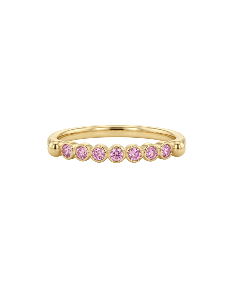 Anillo Medio Cintillo Oro 18k