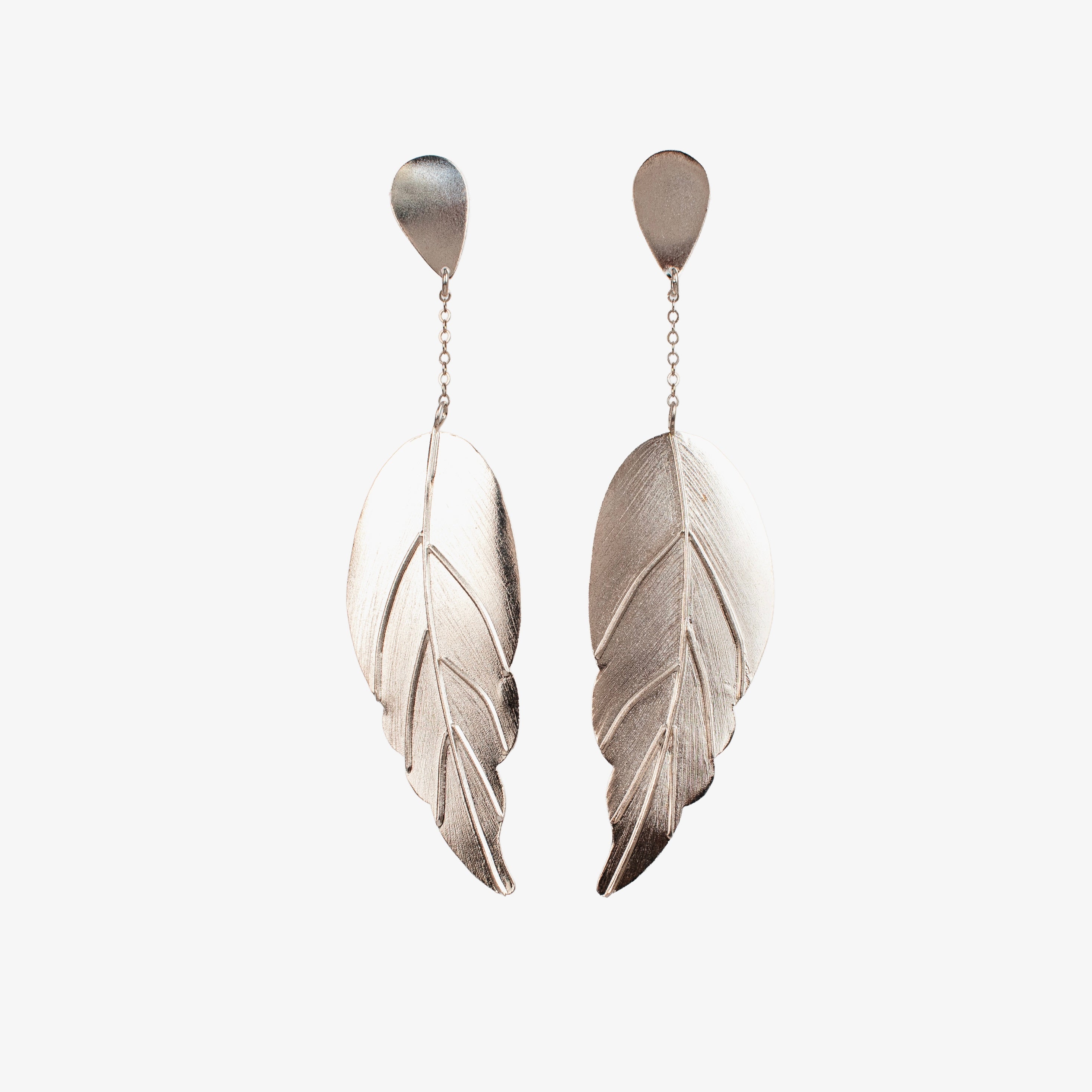Aros Hojas Silver