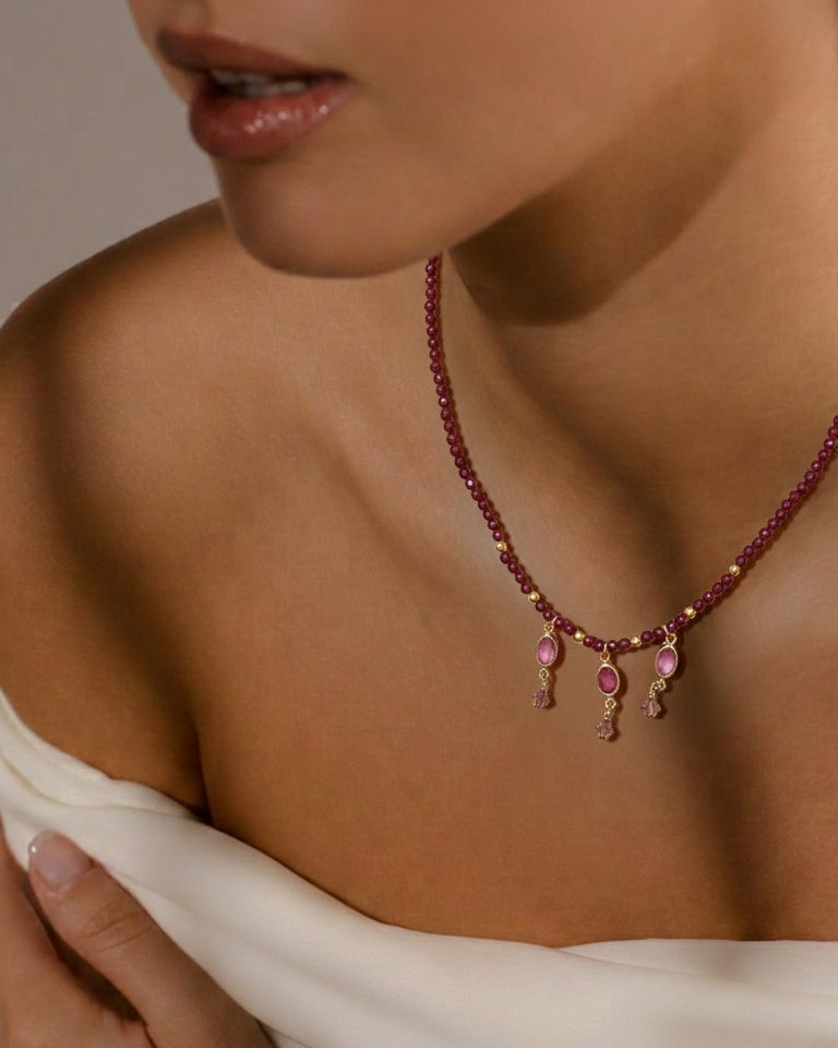 Collar Granates Oro