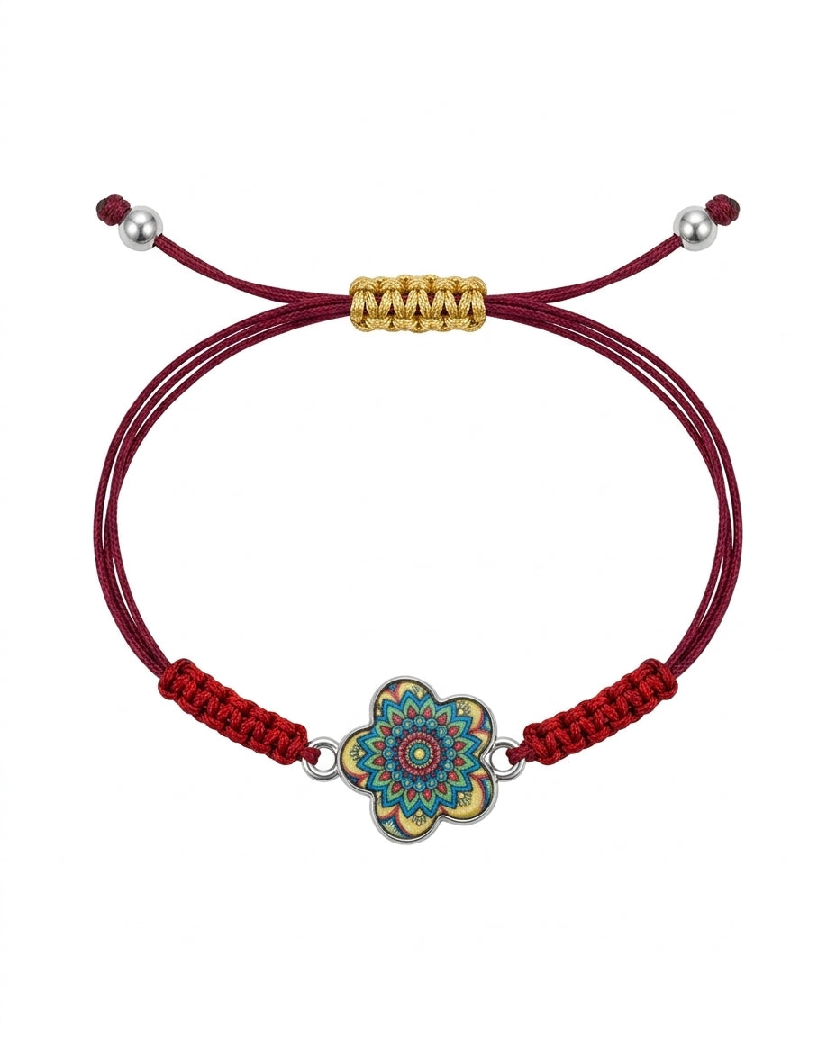 Pulsera Mándala Flor Silver