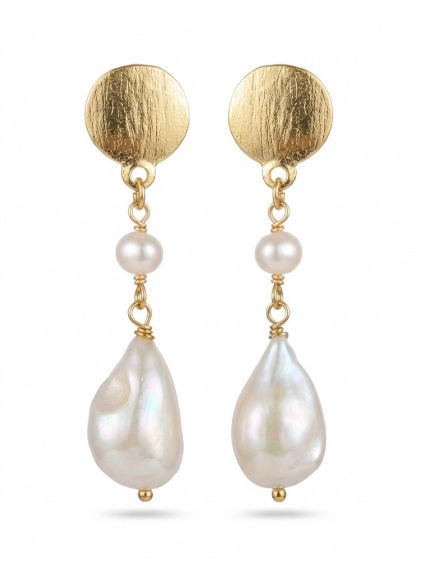 Aros Doble Perla