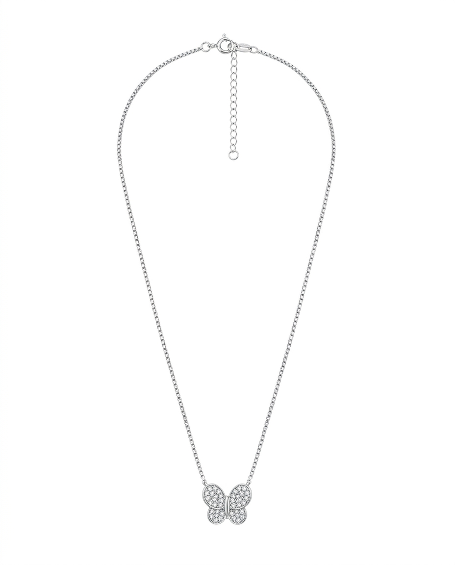 Collar Mariposa Oro Blanco