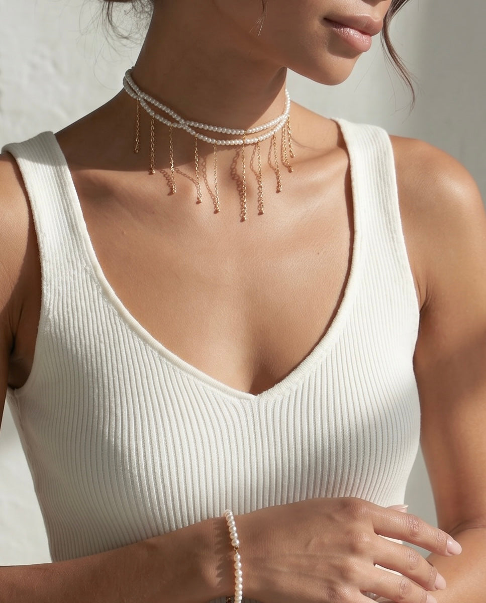 Collar Doble Perlas