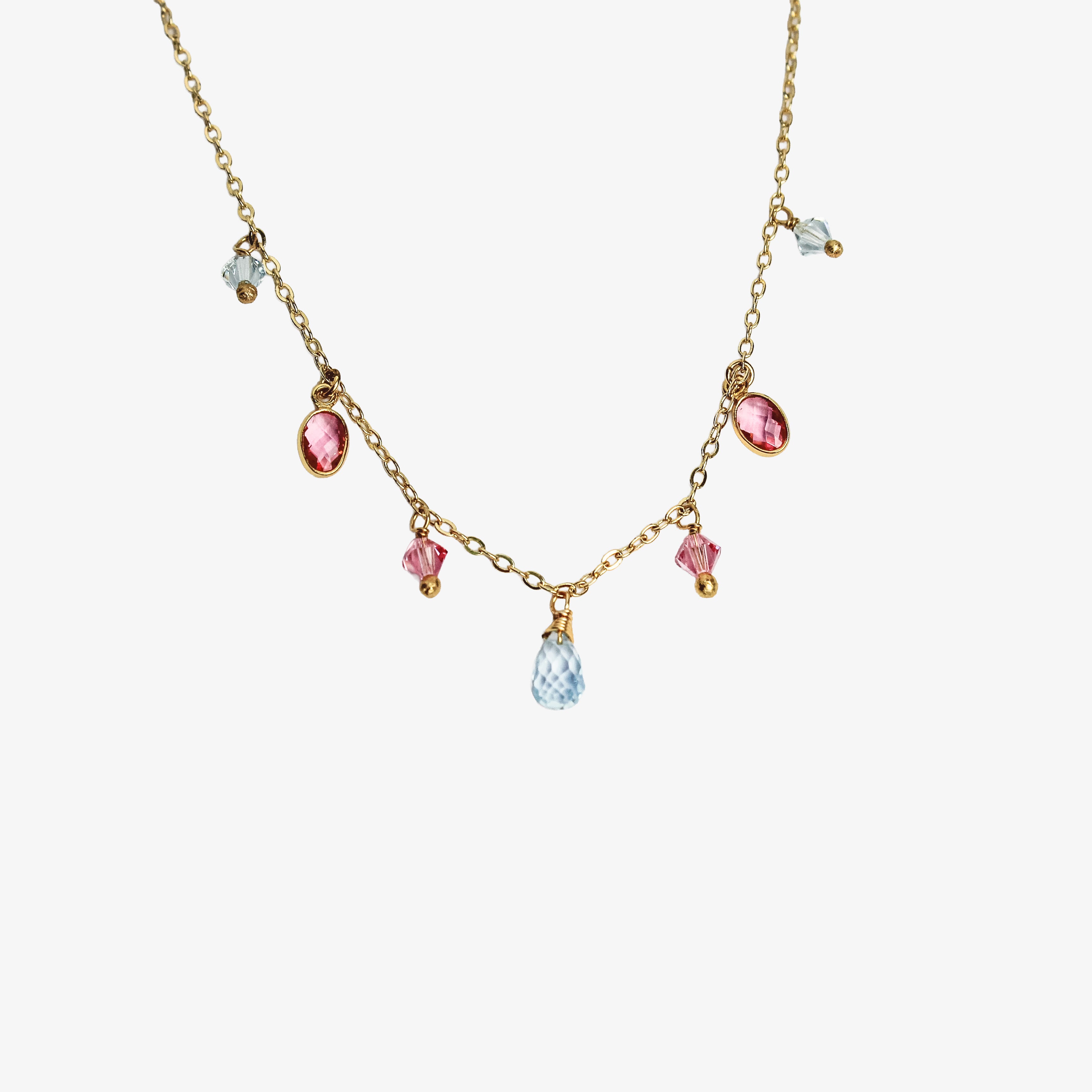 Collar Topacio Celeste