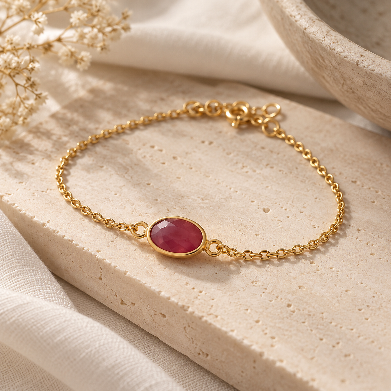 Pulsera Raíz de Rubí