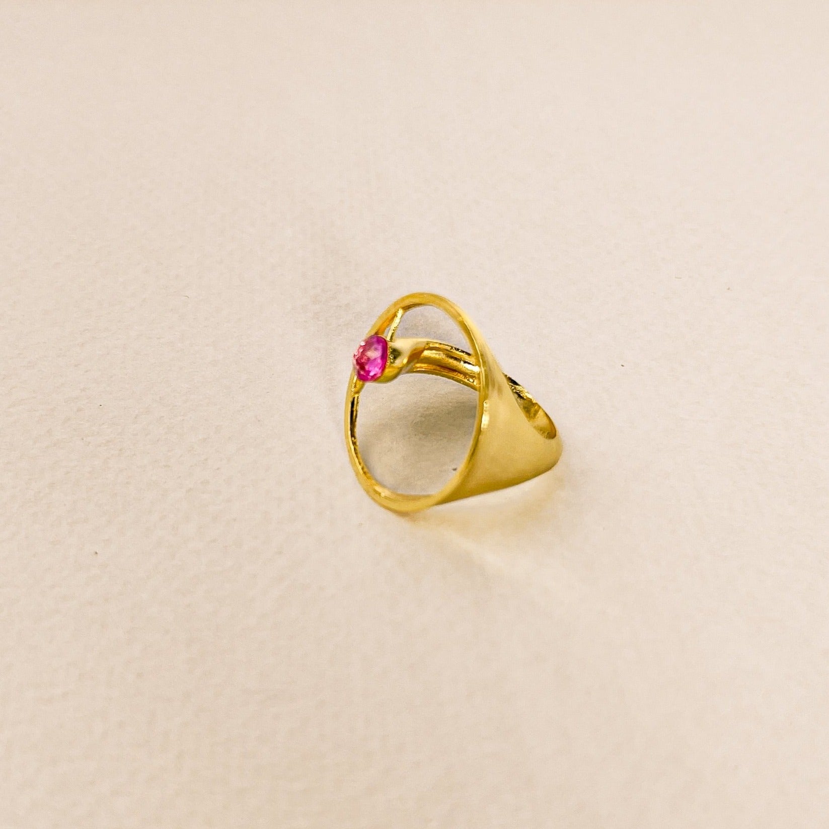 Anillo Circulo Rosa