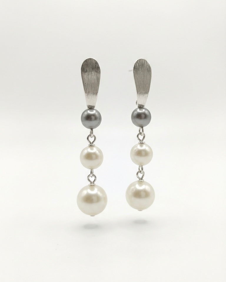 Aros Perla Gris