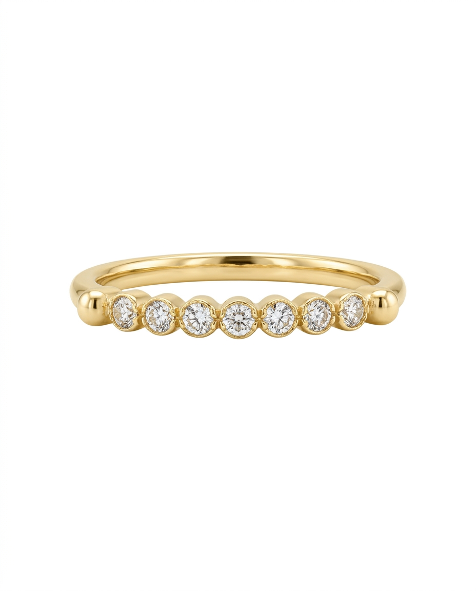 Anillo Medio Cintillo Oro 18k