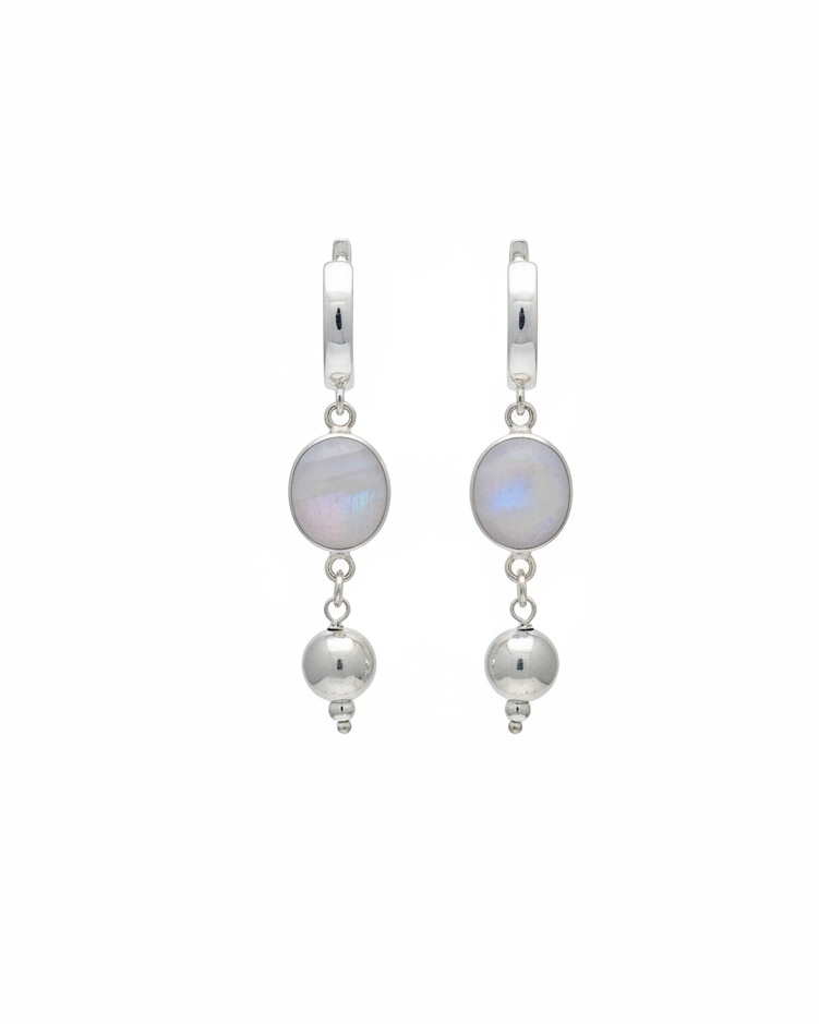 Aros Luna Plata