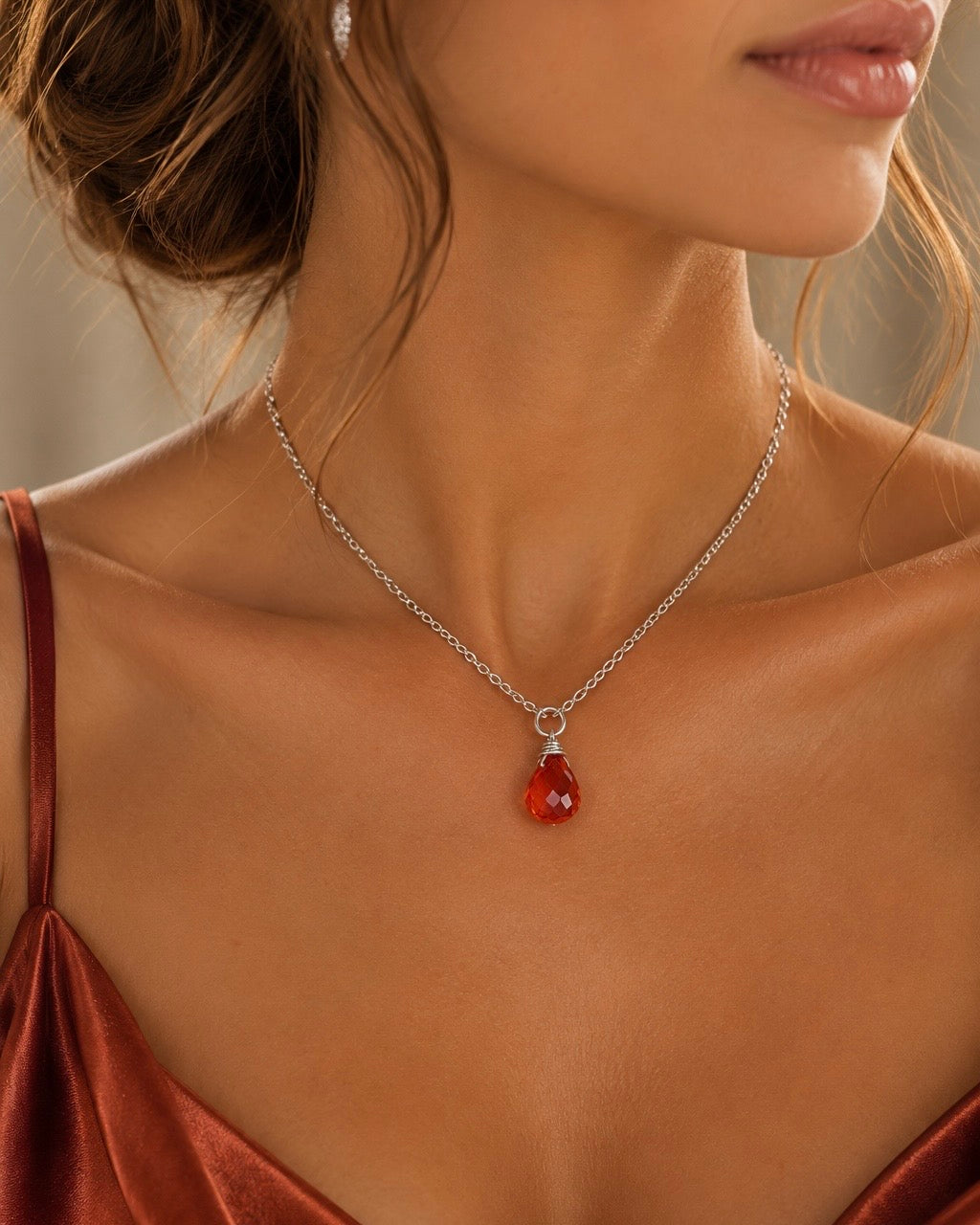 Collar Espalda Cristal Ámbar