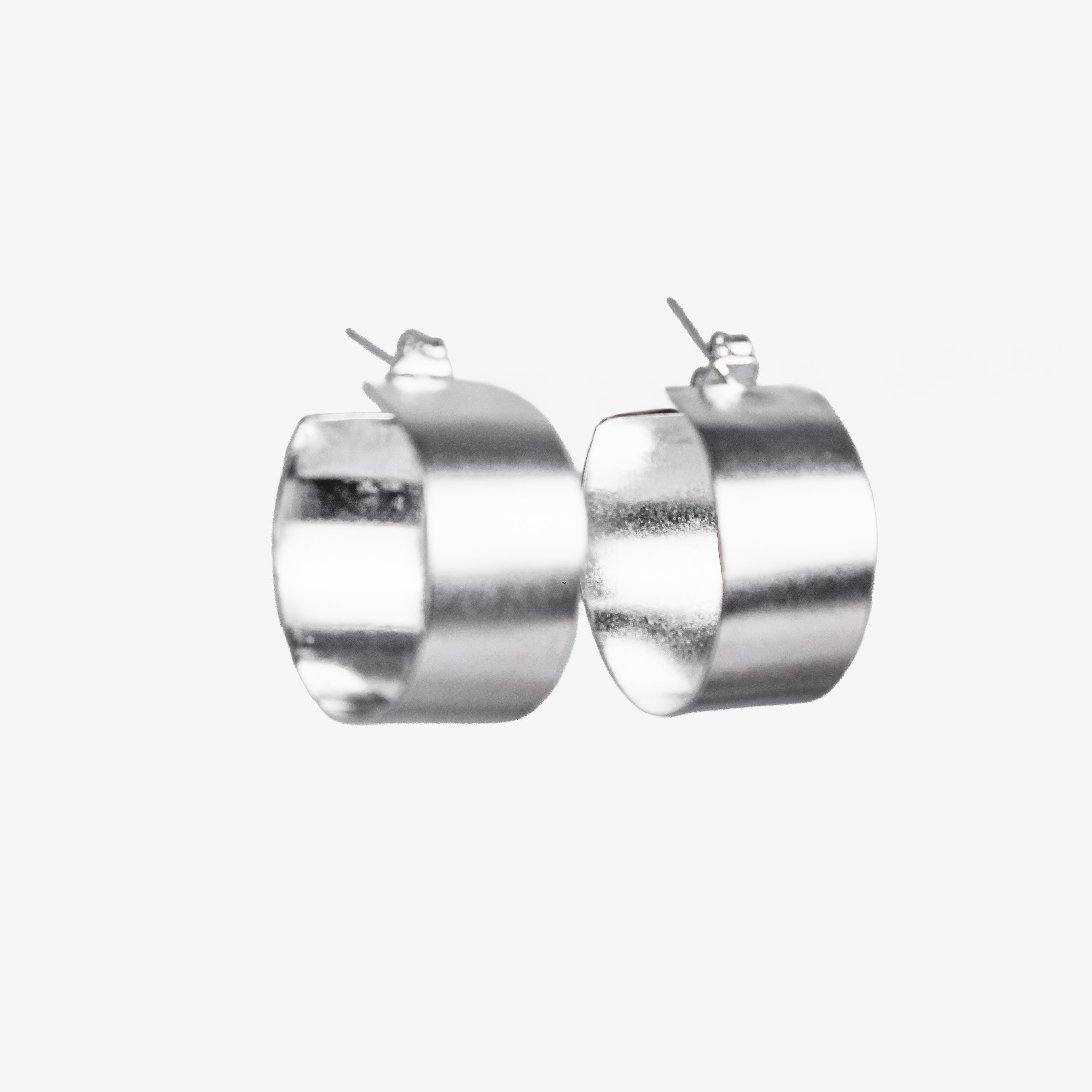 Aros Argollas Gruesas Silver