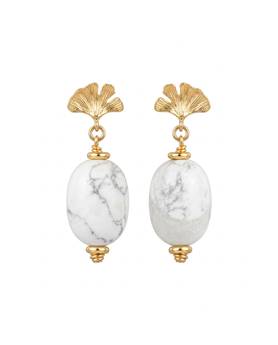 Aros Ágatas Blancas