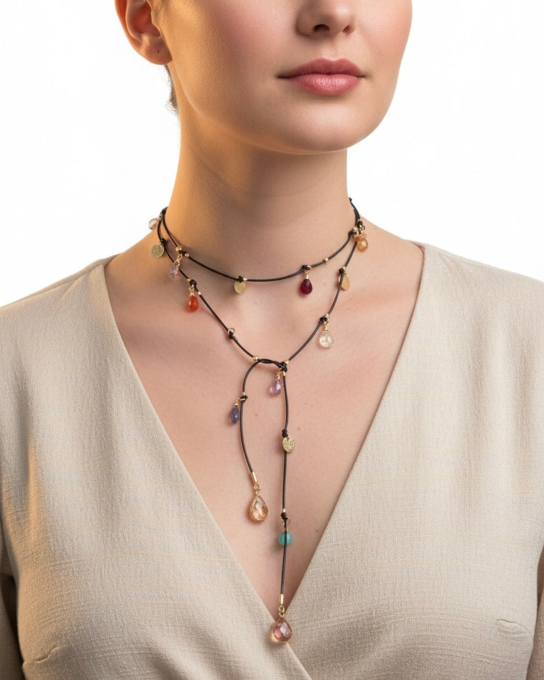 Collar Nudo Cuero