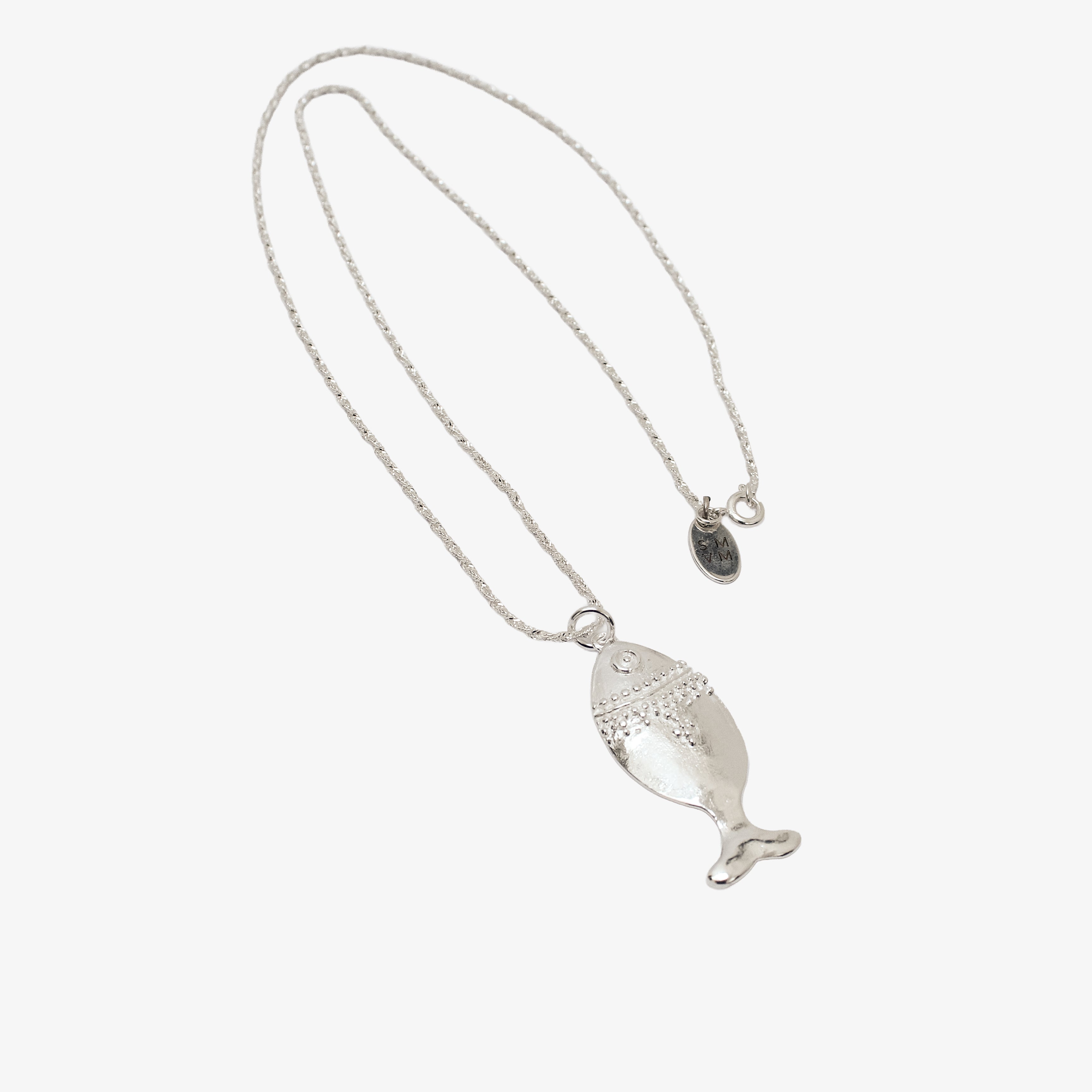 Collar Pez Aqua Silver