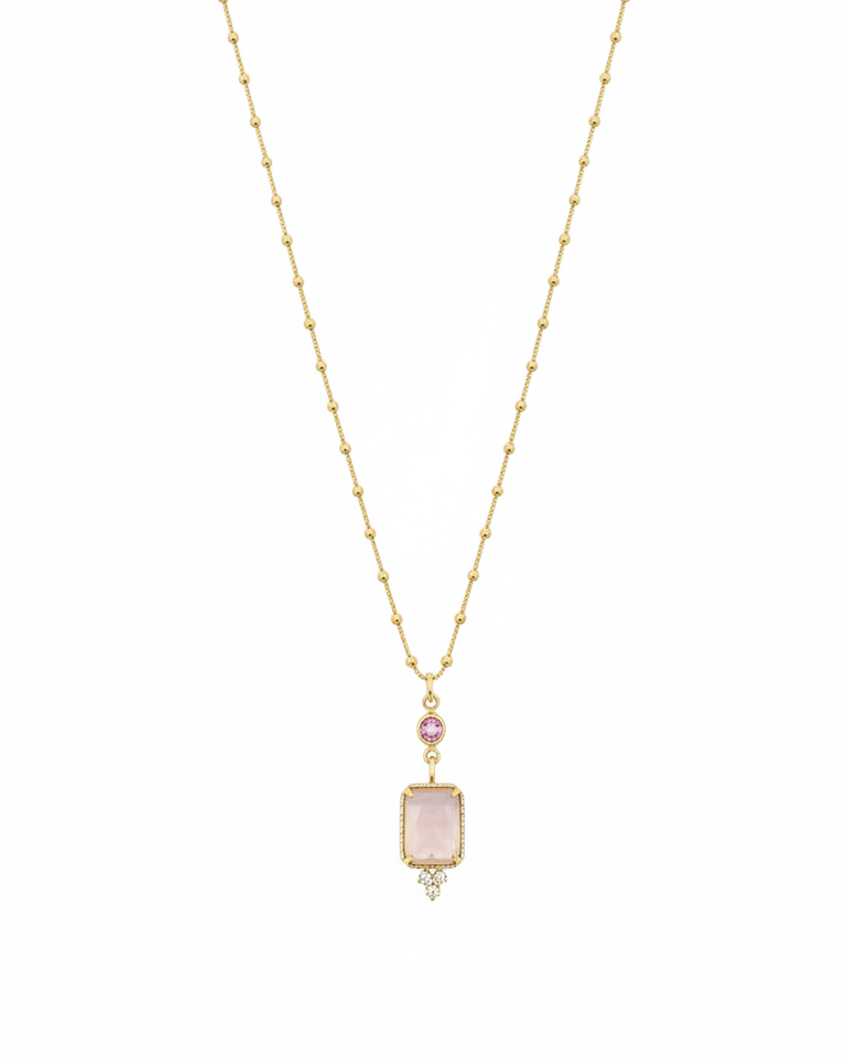 Collar Cuarzo Rosa