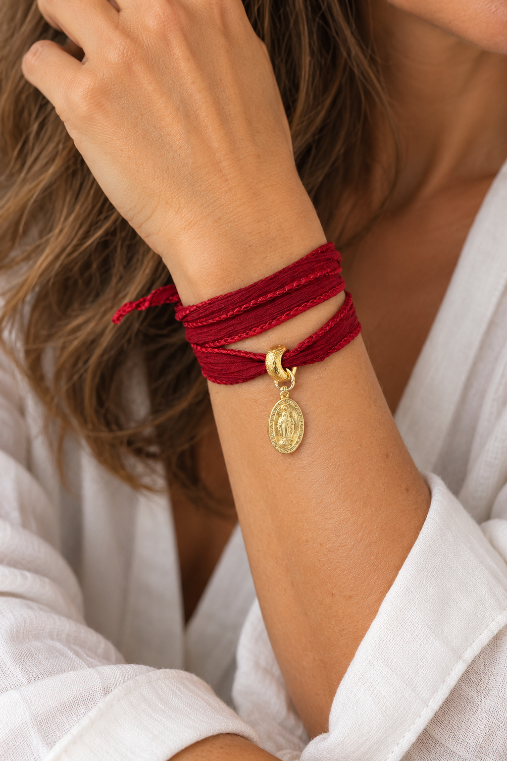 Pulsera Seda Roja