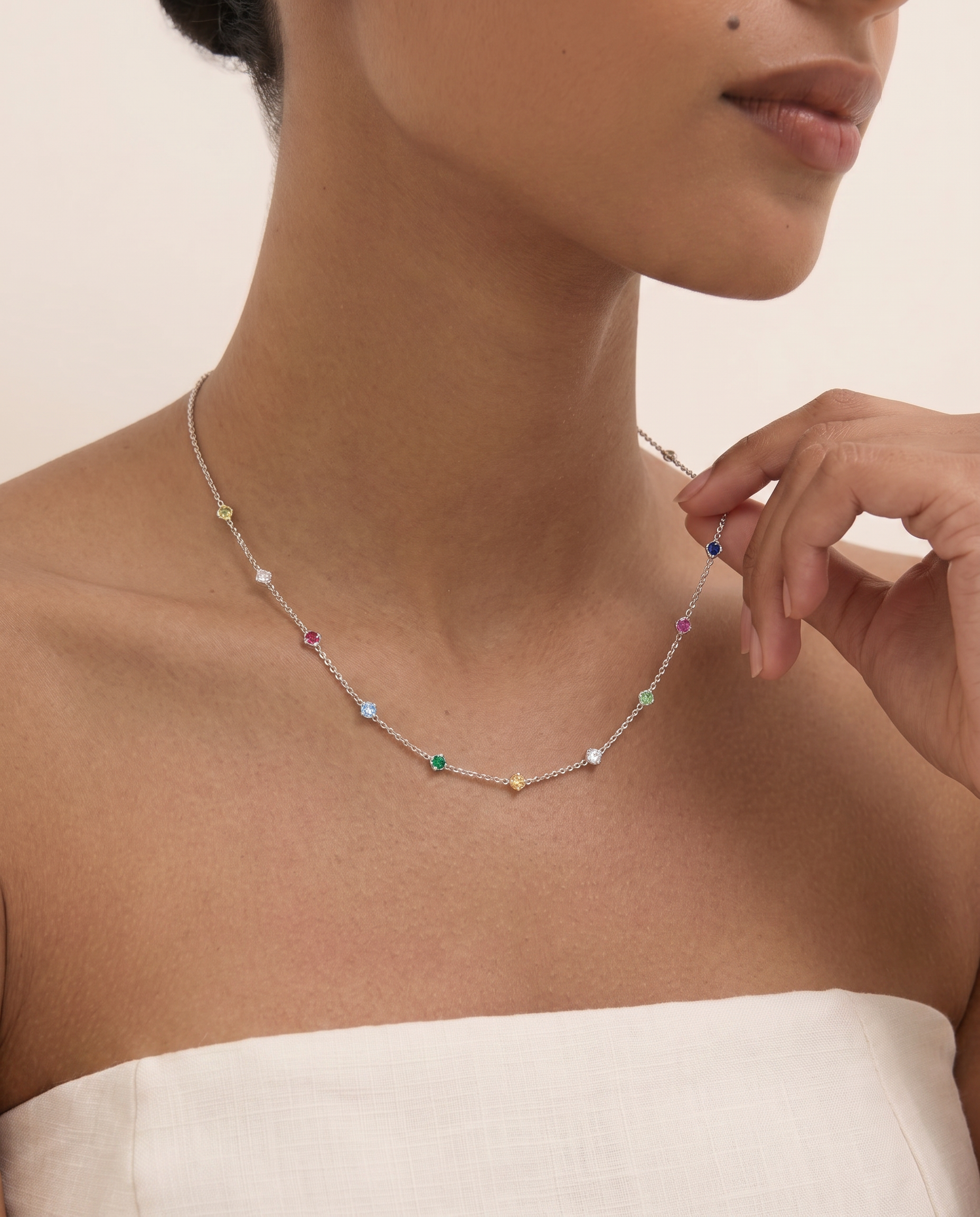 Collar Mini Swarovski Plata