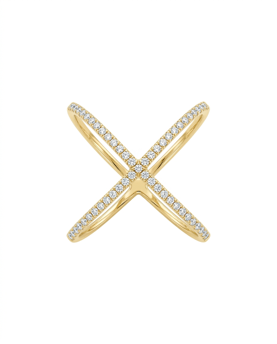 Anillo Cruzado Oro 18k