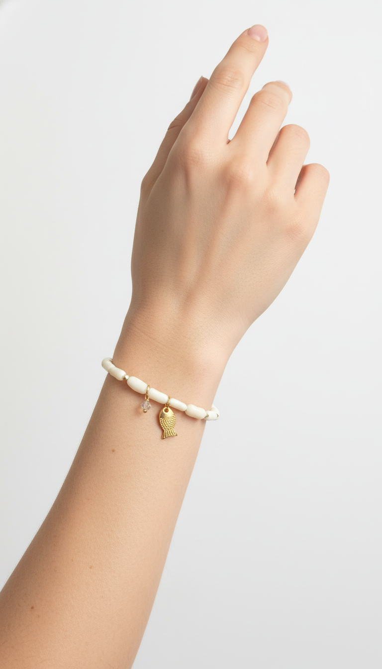 Pulsera Coral Blanco