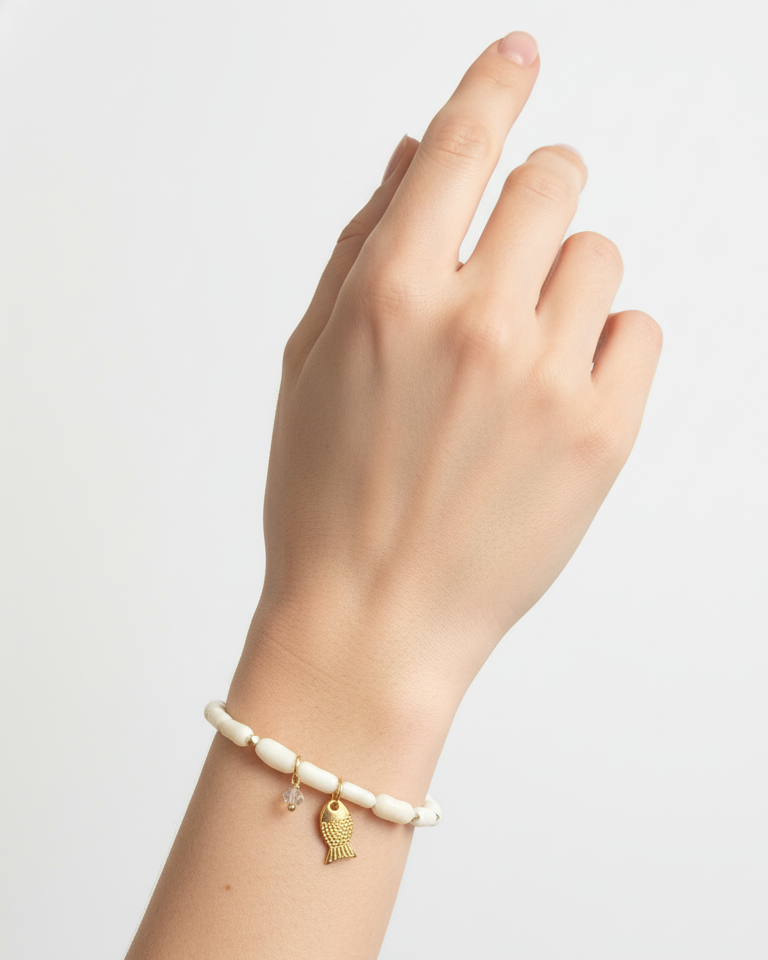 Pulsera Coral Blanco