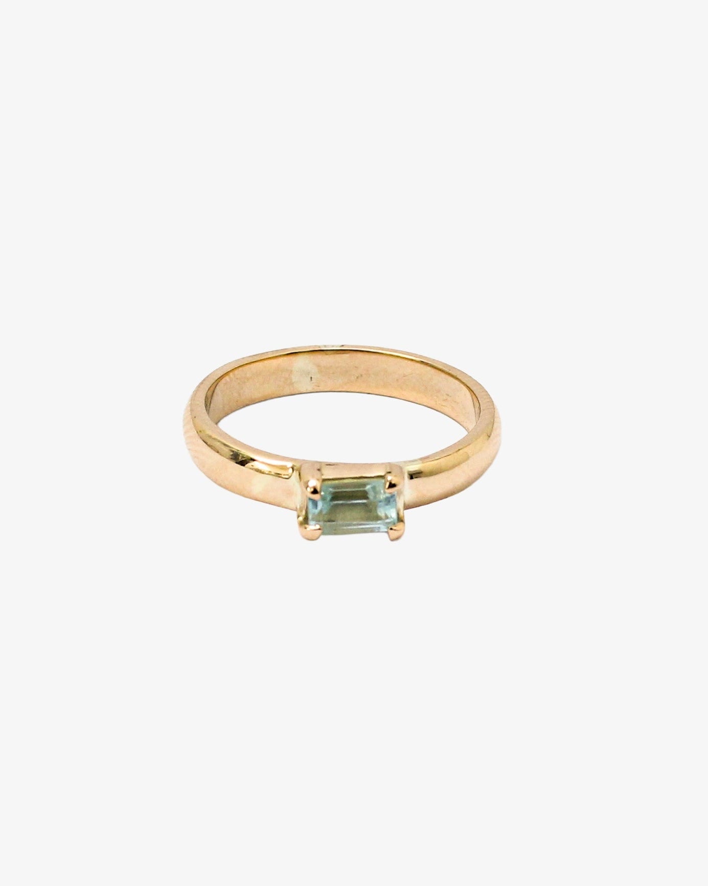 Anillo Topacio Azul Oro 18K