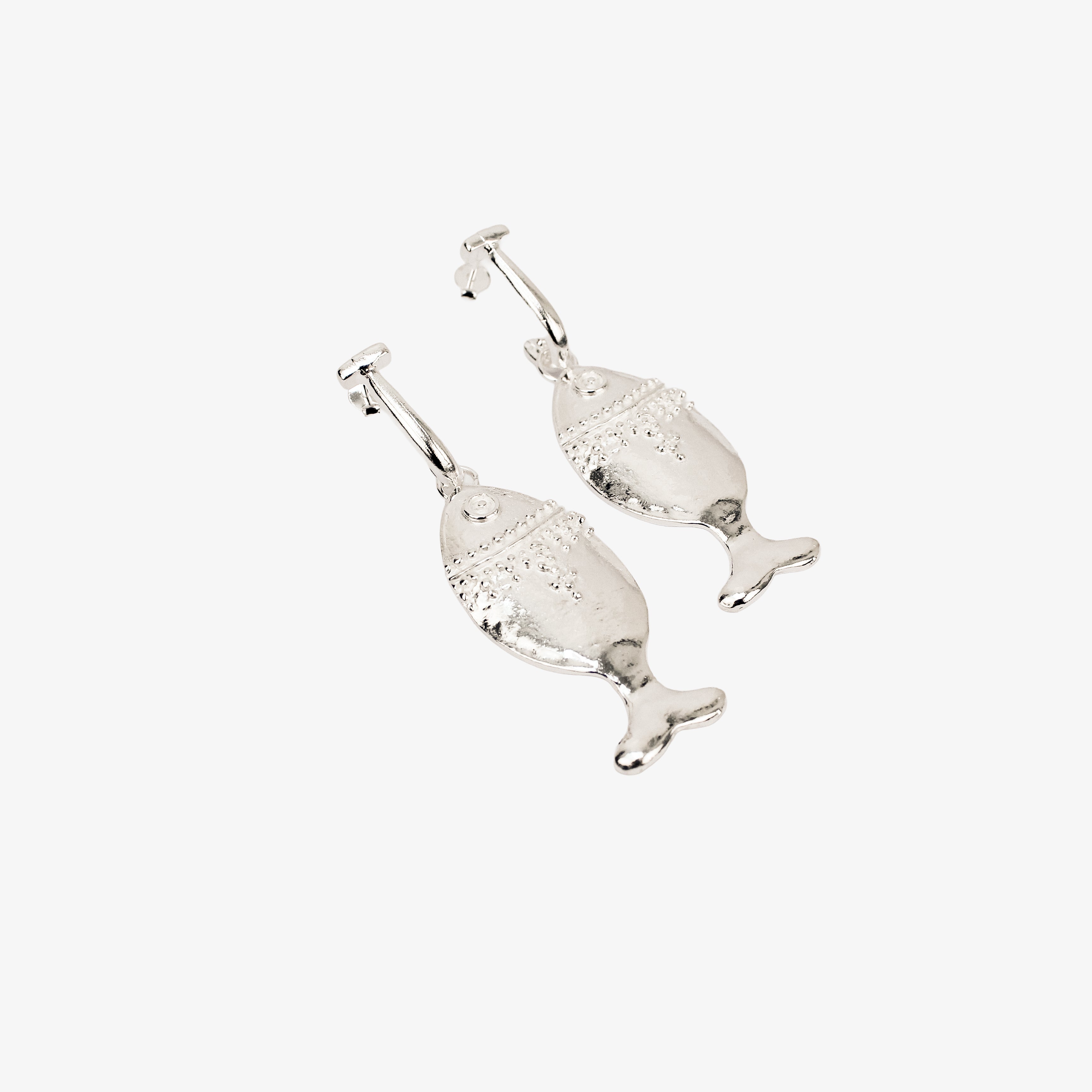 Aros Pez Aqua Silver