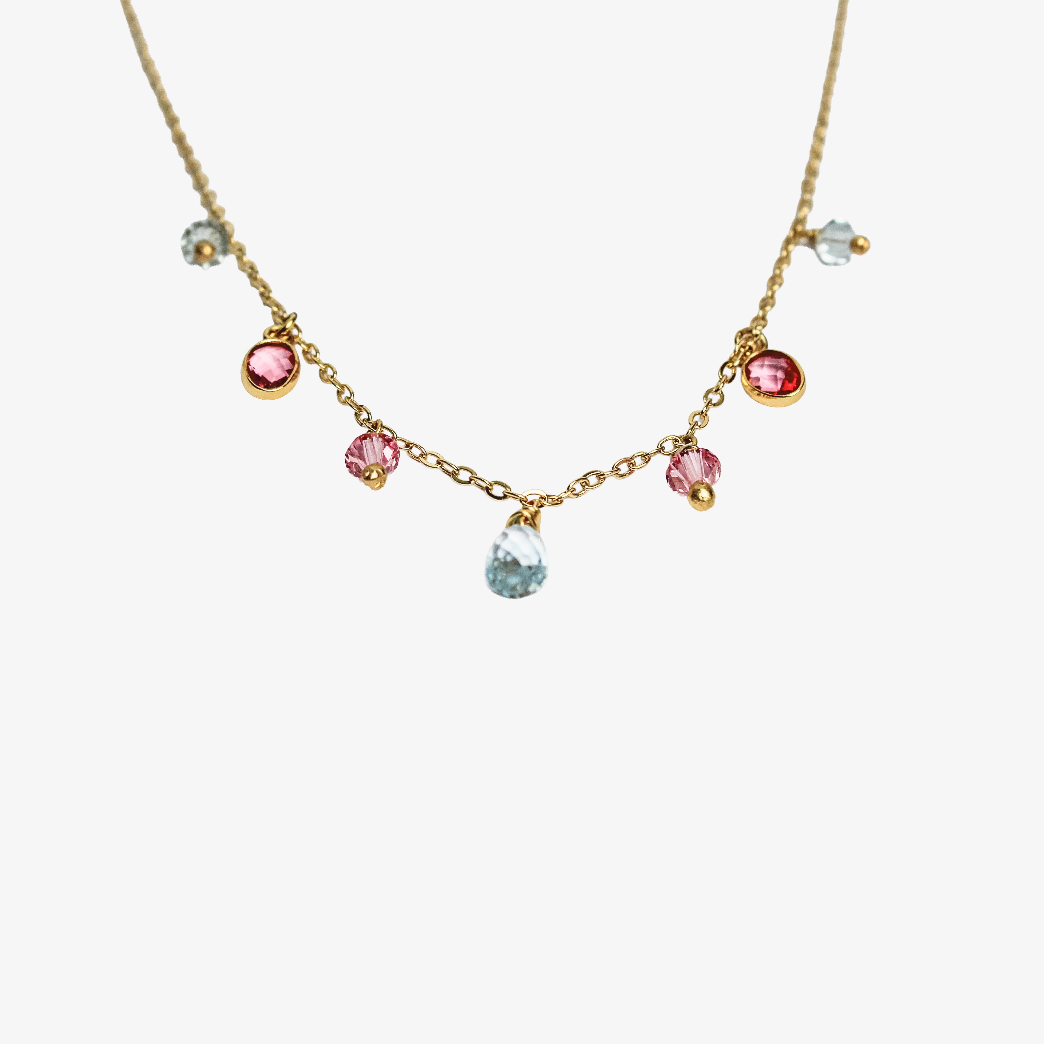 Collar Topacio Celeste