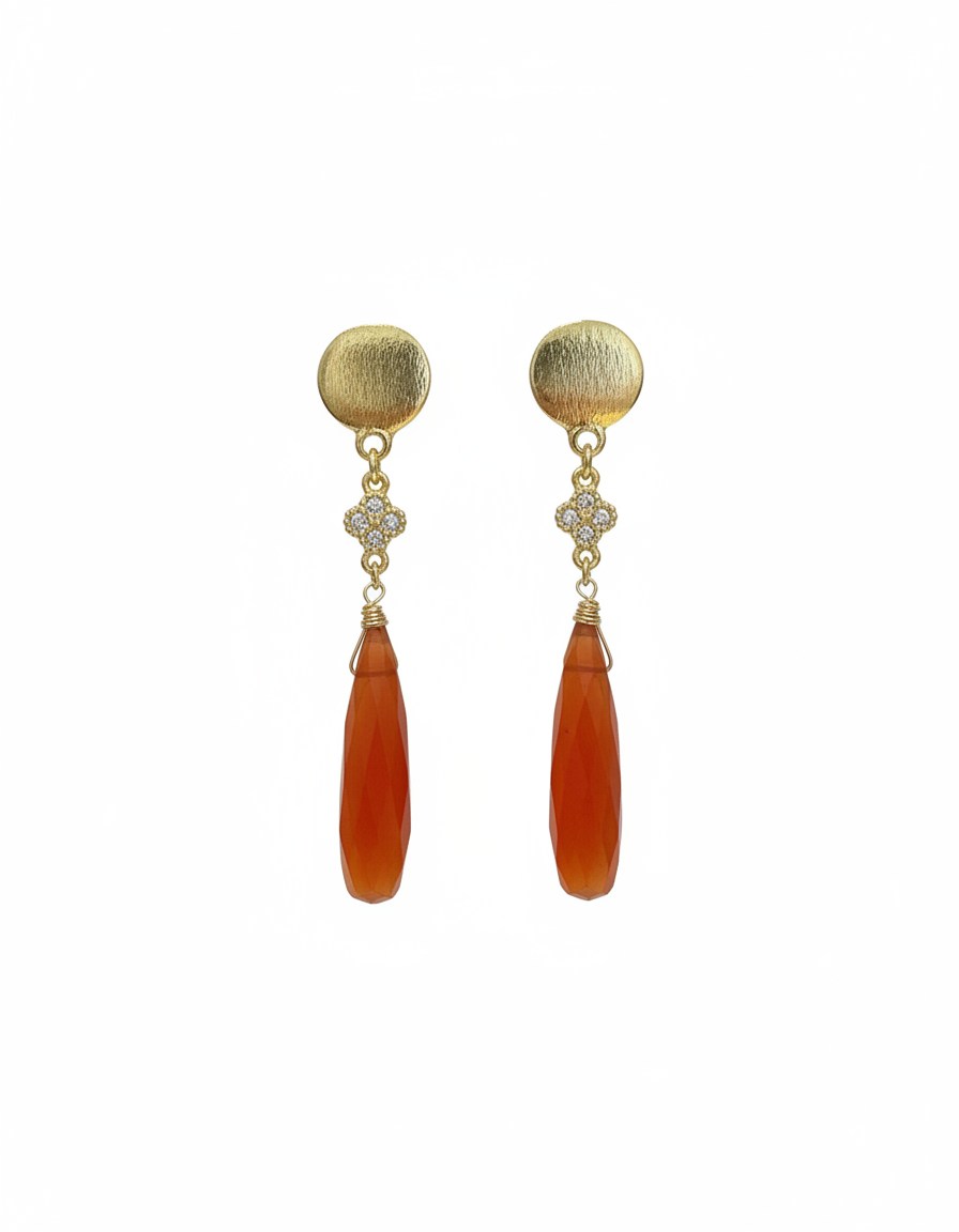 Aros Calcedonias Naranjas