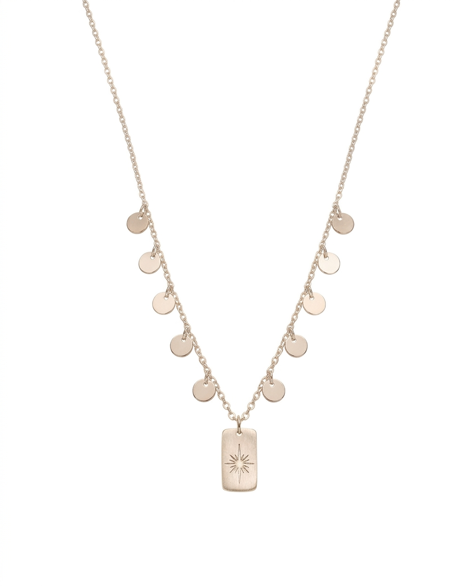 Collar Placas Silver