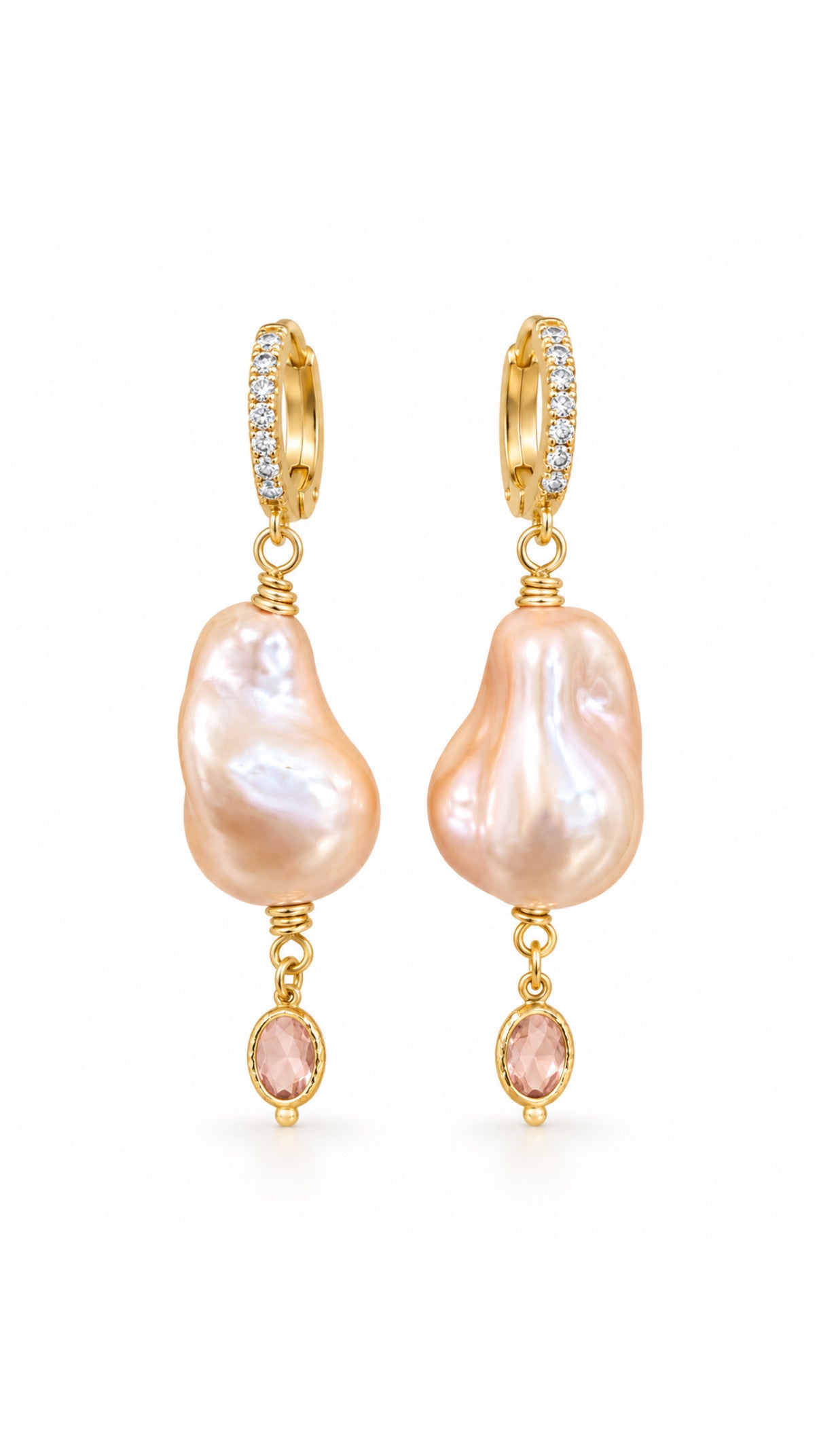 Aros Perlas Damasco