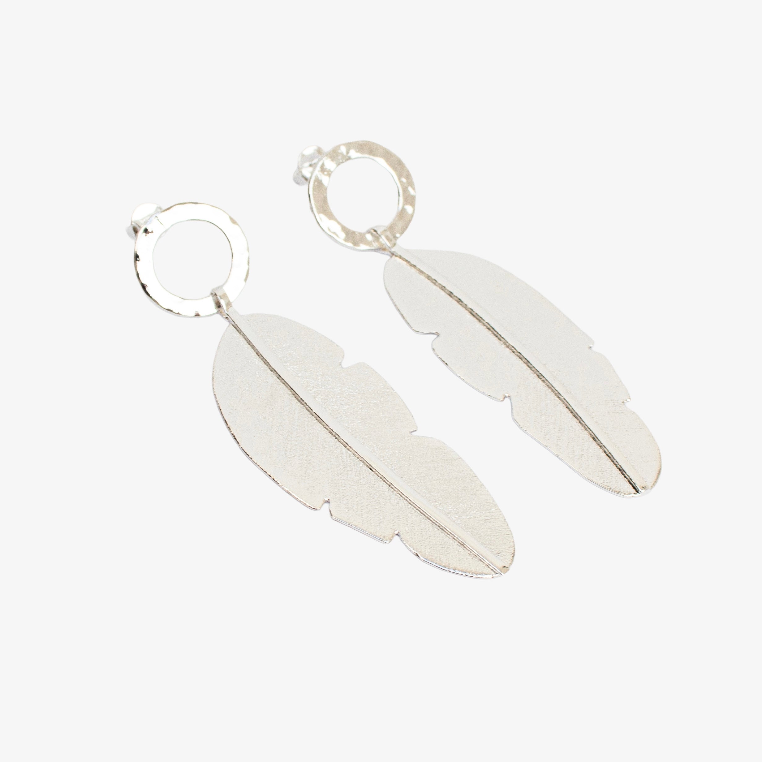 Aros Plumas Pequeñas Silver