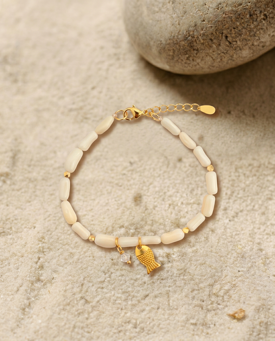 Pulsera Coral Blanco