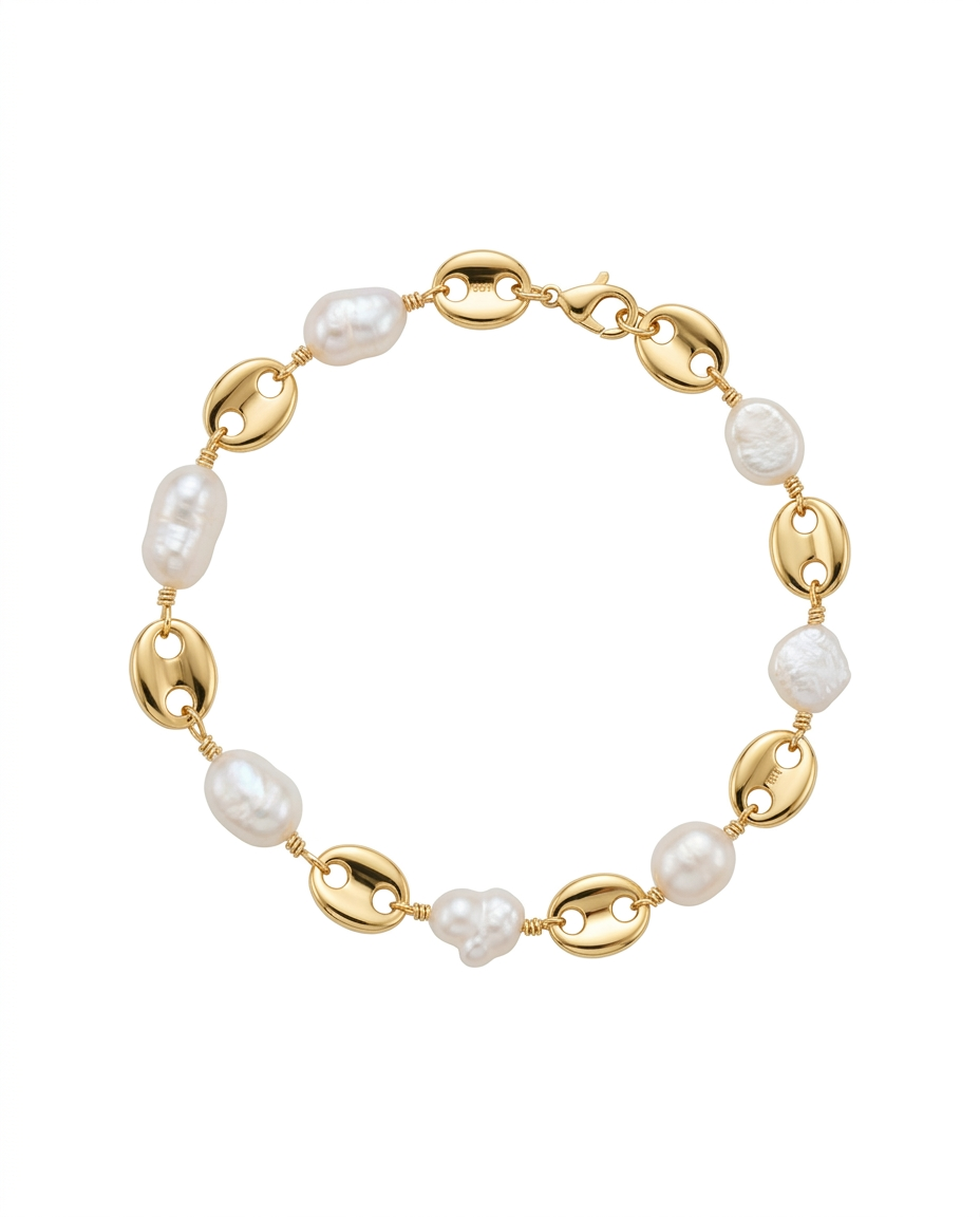 Pulsera Eslabón Perla