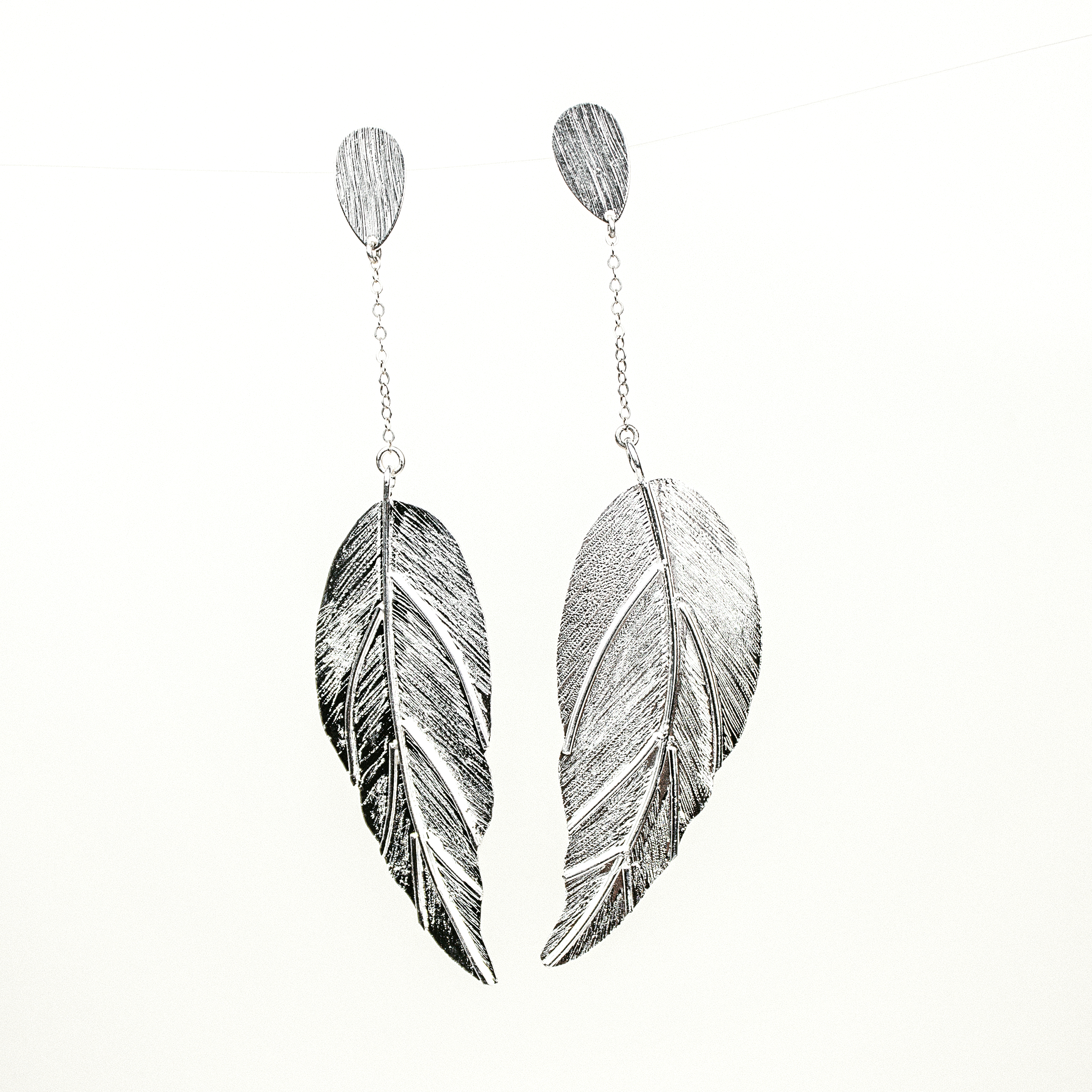 Aros Hojas Silver