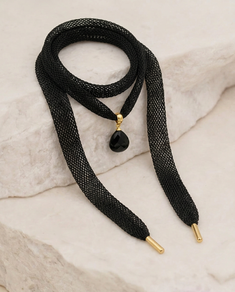 Collar Malla Negro