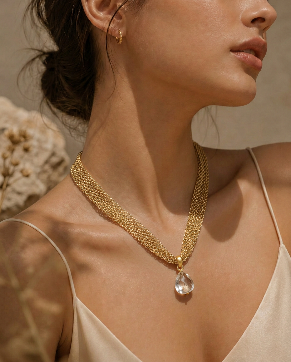 Collar Malla Dorado