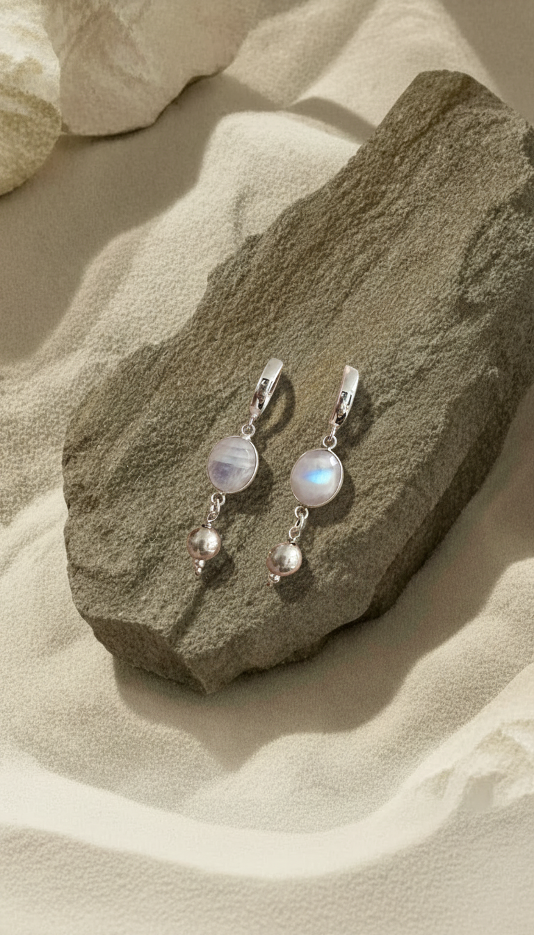 Aros Luna Plata
