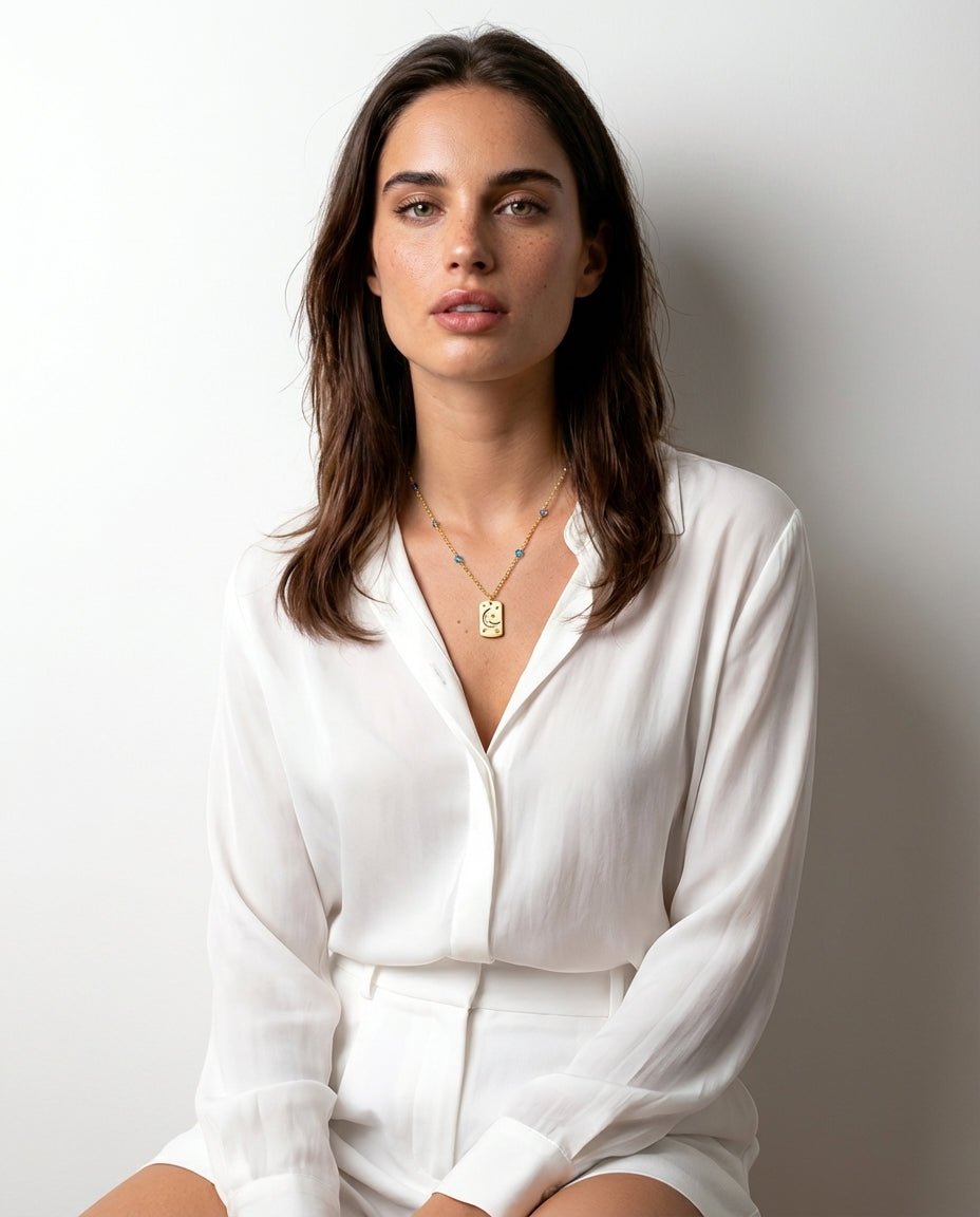 Collar Placa Luna