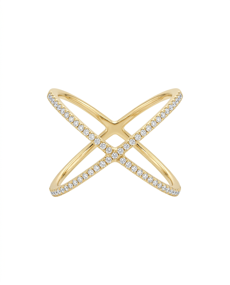 Anillo Cruzado Oro 18k