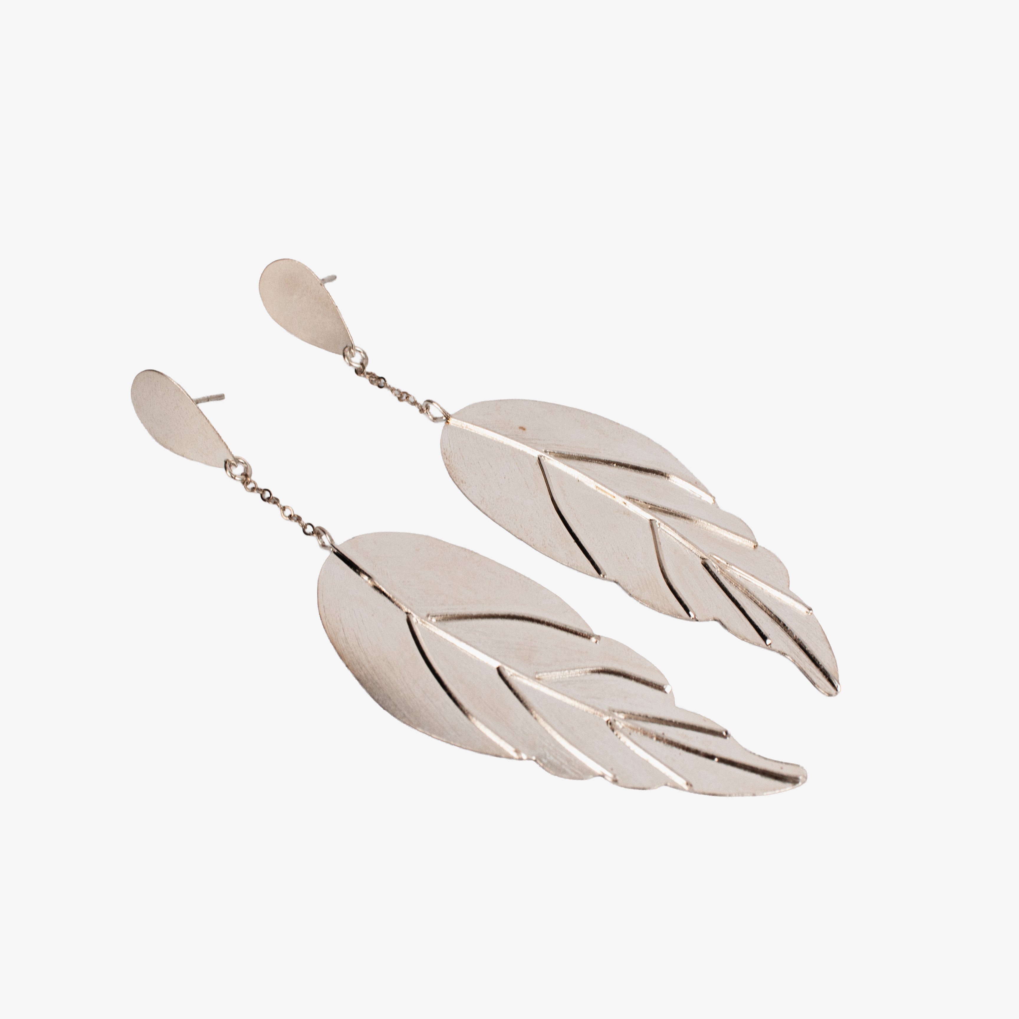 Aros Hojas Silver