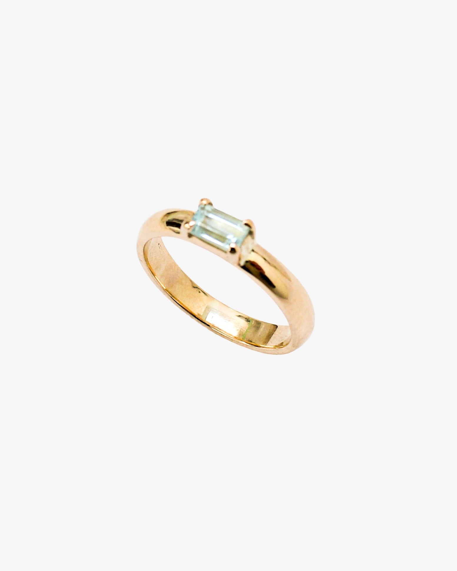 Anillo Topacio Azul Oro 18K