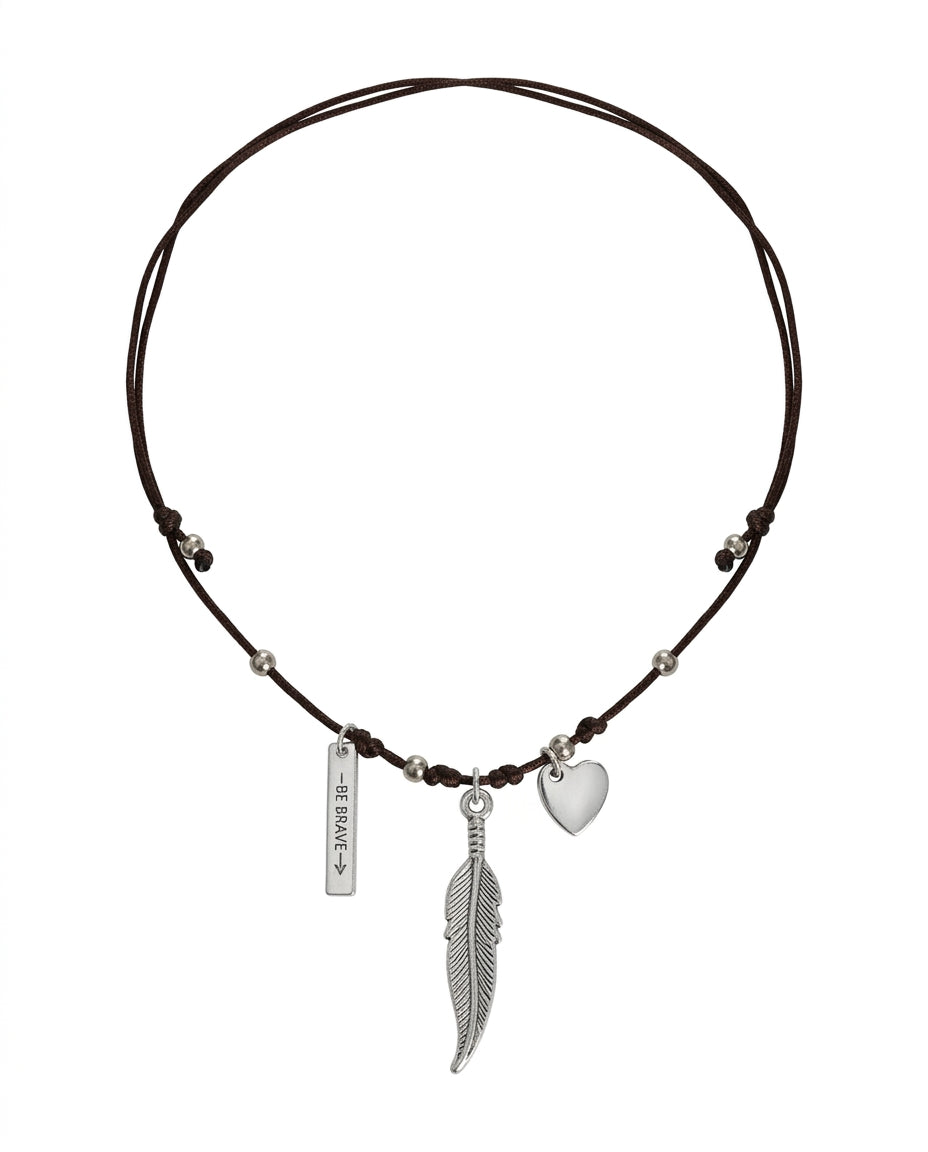 Collar Pluma Charms
