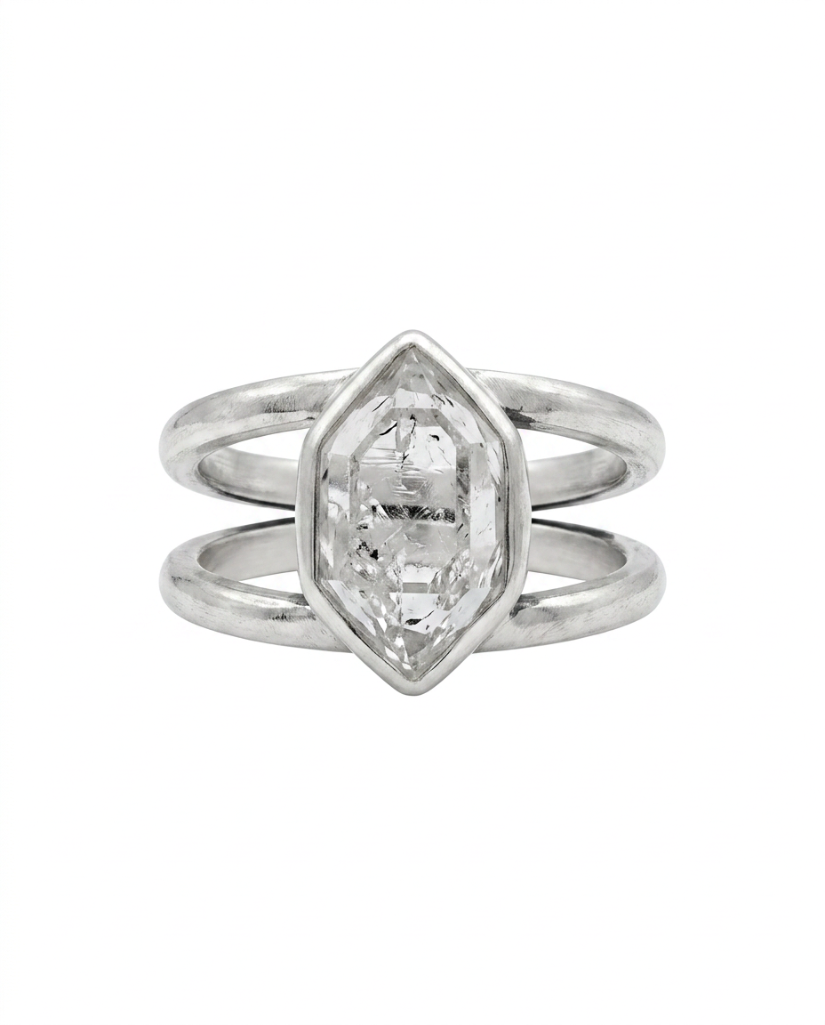 Anillo Herkimer Plata