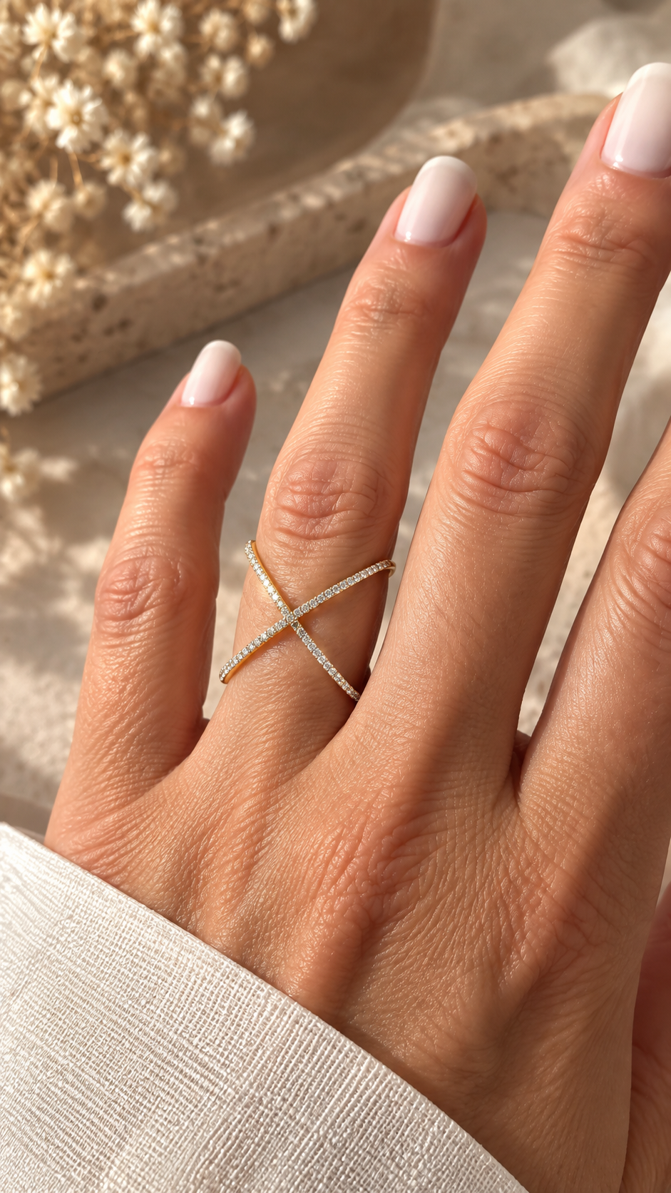 Anillo Cruzado Oro 18k
