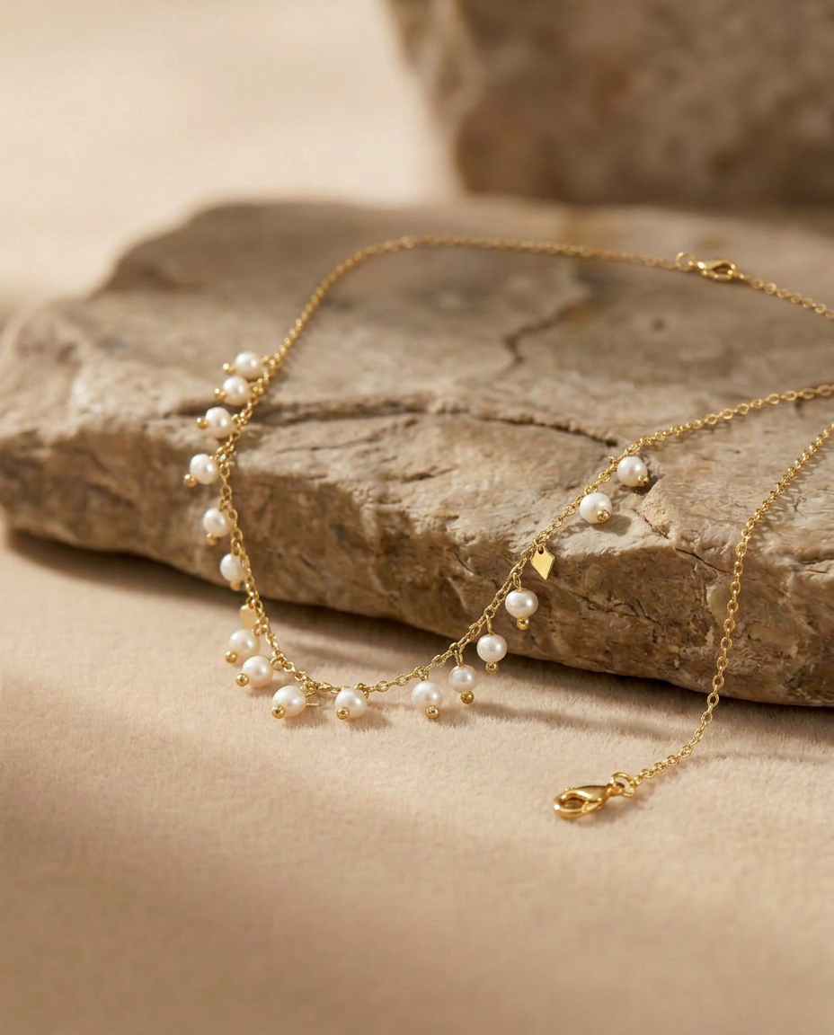 Collar Perlas Colgando