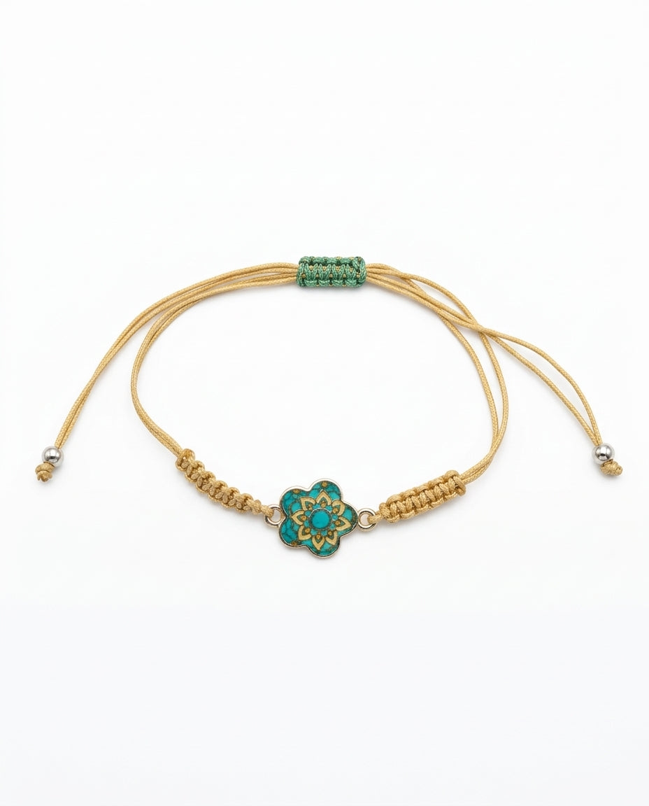 Pulsera Mándala Flor Silver
