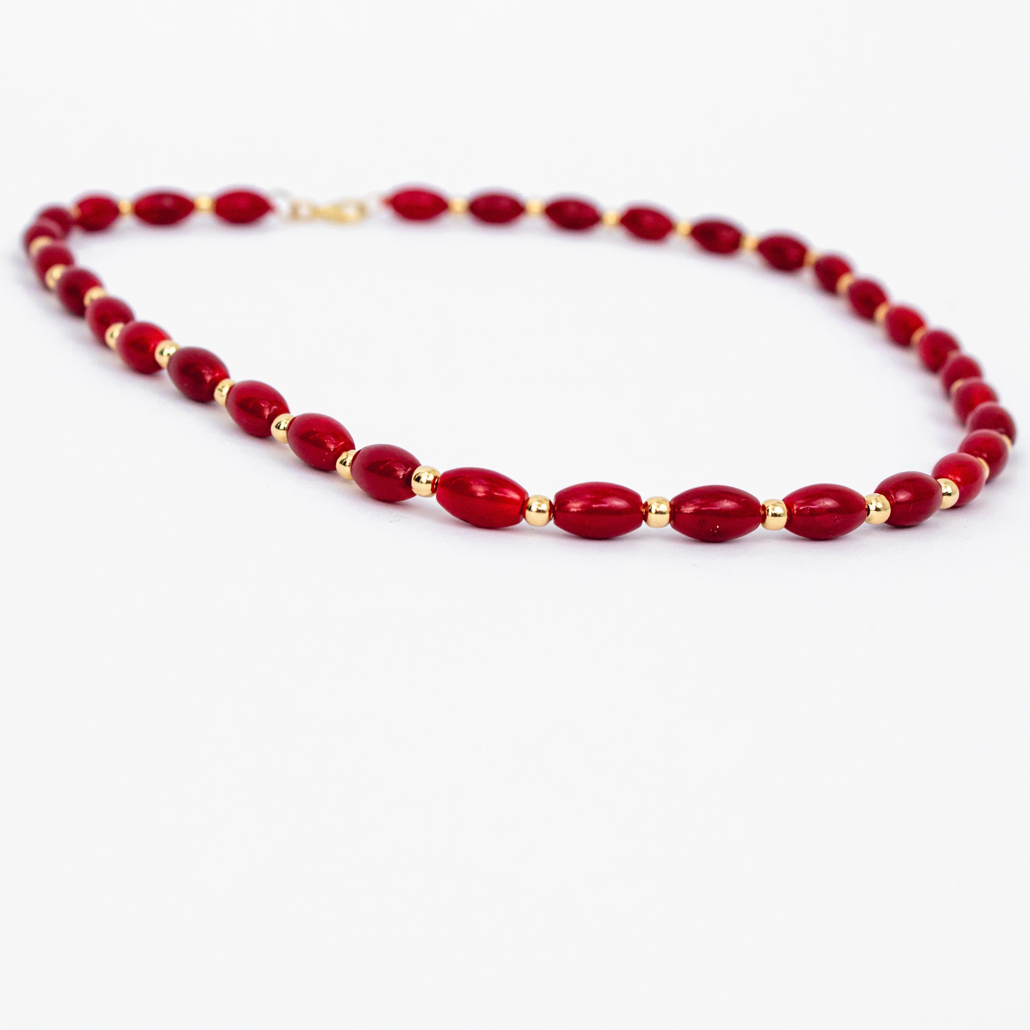 Collar Coral Ovalado