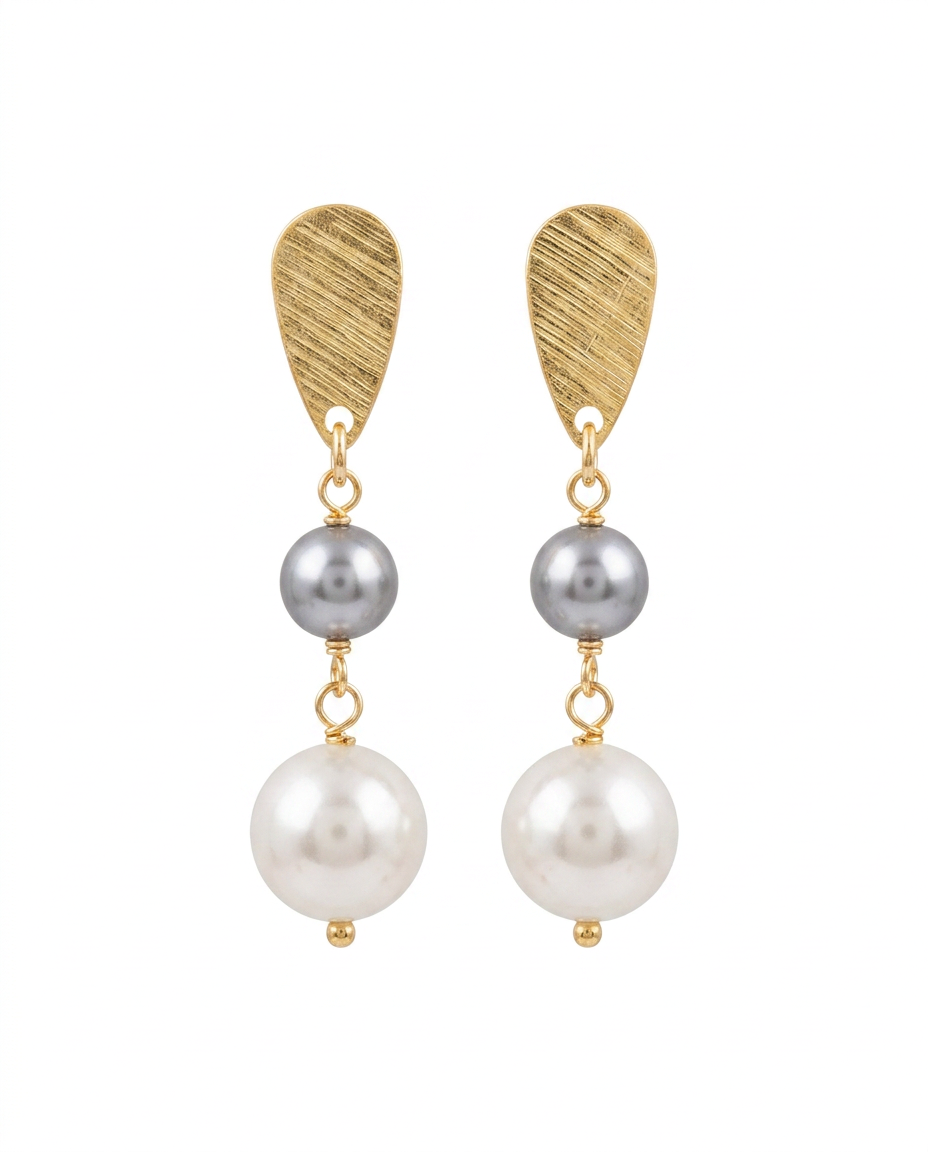 Aros Perla Gris